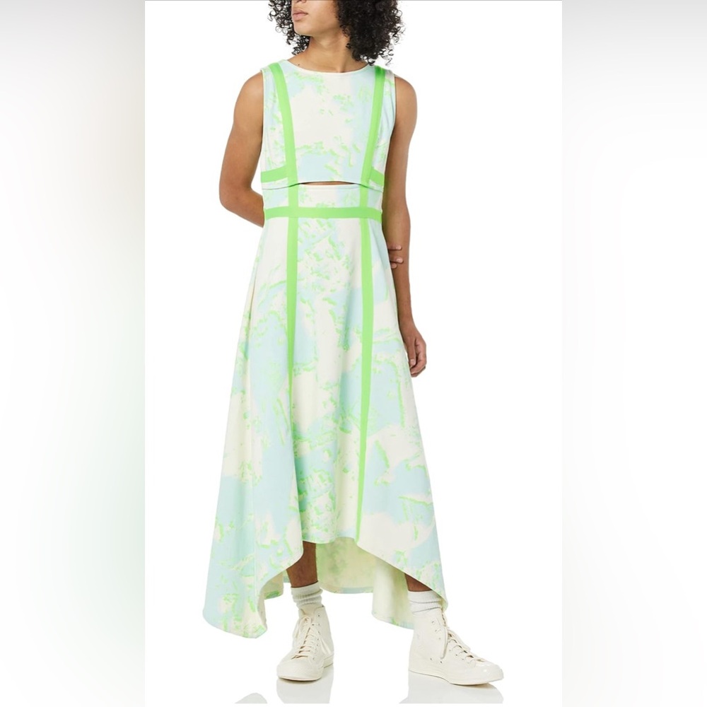MAKING THE CUT Women's Sleeveless Cut Out Assymmetric Hem Maxi Dress